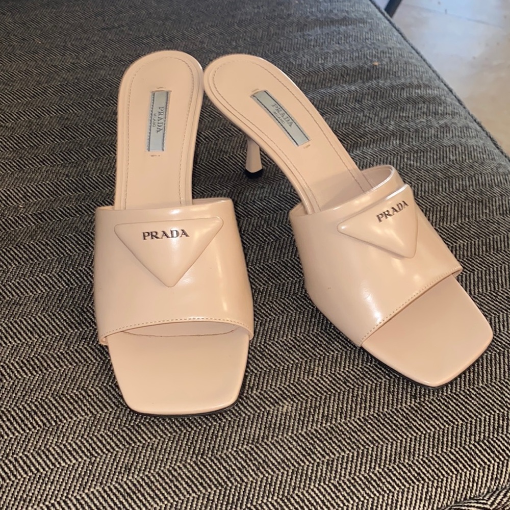 Prada Triangle Logo Mules